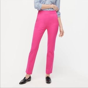 JCrew Remi Pant in Bi-Stretch Cotton. Side-zip, flat front, crop.